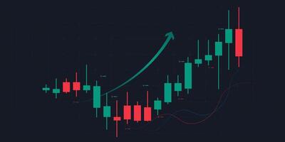 arriba tendencia grafico de valores mercado cartas y forex comercio grafico en arriba tendencia concepto para financiero inversión o económico tendencias negocio idea, vector