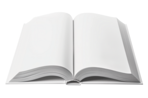 AI generated Open blank white book template png
