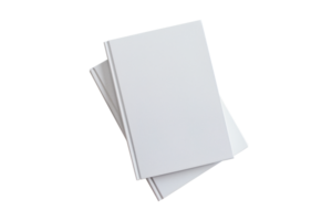 AI generated White blank books template mockup png