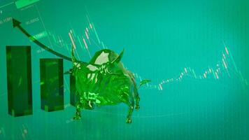 The Bull 3d figure for Business or positive sentiment often encourages buying. photo