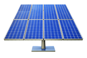 AI generated A 3D-rendered solar panel design png