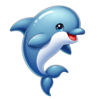 AI generated Adorable dolphin leaping in solitude against a transparent background png
