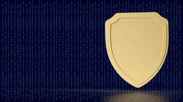 The shield gold for business concept 3d rendering. photo