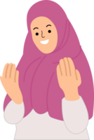 Illustration jung Muslim Frau beten png