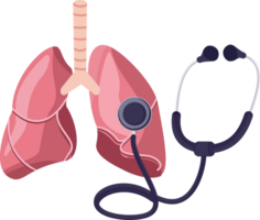 lung medical checkup with stethoscope png