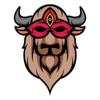 Buffalo Masked Design vector