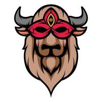 Buffalo Masked Design vector