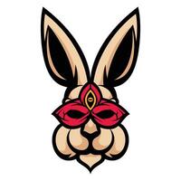 Rabbit Masked Design vector
