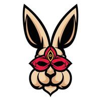 Rabbit Masked Design vector