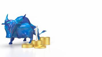 The Bull 3d figure for Business or positive sentiment often encourages buying. photo