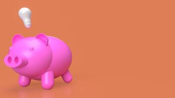 The piggy bank for saving concept 3d rendering. photo