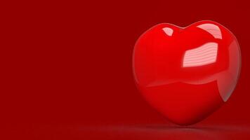 el corazón para amor o salud concepto 3d representación. foto