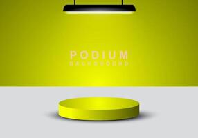 Product background 3d podium scene with pedestal. showing vector 3d rendering of background with podium. stand for displaying 3d products.