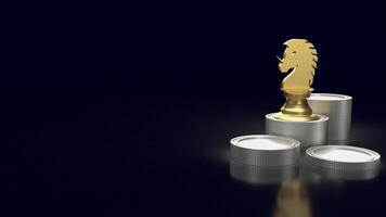 The unicorn chess for Business concept 3d rendering. photo