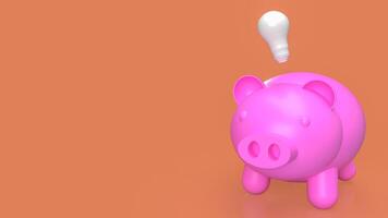 The piggy bank for saving concept 3d rendering. photo