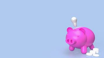 el cerdito banco para ahorro concepto 3d representación. foto