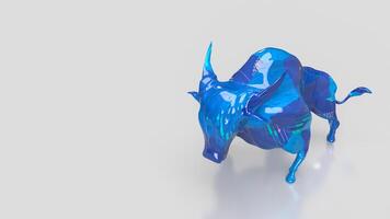 el toro 3d figura para negocio o positivo sentimiento a menudo alienta comprar. foto