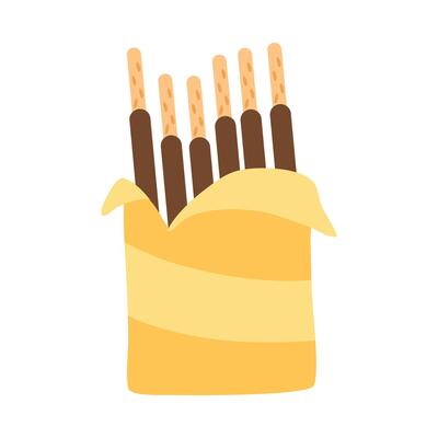 hand drawn chocolate covered pretzel