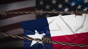 el Texas bandera en unido etapa de America antecedentes 3d representación. foto