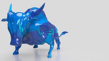 el toro 3d figura para negocio o positivo sentimiento a menudo alienta comprar. foto