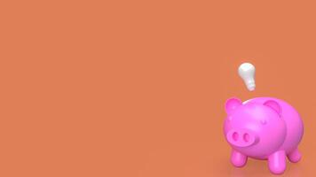 The piggy bank for saving concept 3d rendering. photo