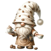 ai généré café à thème gnomes png