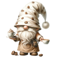 ai generado café temática gnomos png