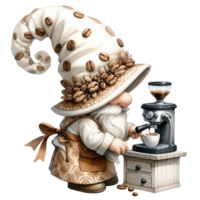 ai generado café temática gnomos png