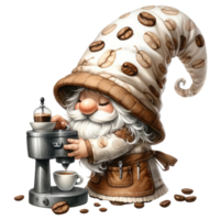 ai gerado café temático gnomos png