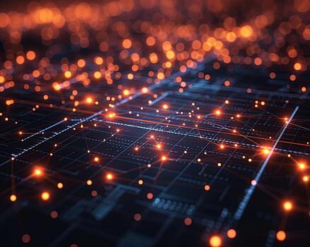 AI generated Futuristic 3d diagram graph background. Technology background. photo