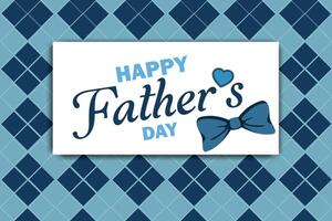 Happy Father's Day greeting card, banner, poster or flyer design with bow tie. and modern typography, holiday wishes. Father's Day templates for poster, cover, banner, social media vector