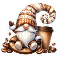 AI generated Gnome Coffee Theme png