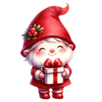 AI generated Watercolor Gnome love on Valentine's Day png