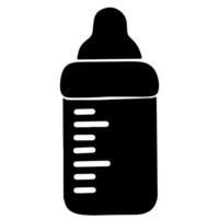 Milk baby bottle vector illustration