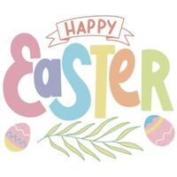 Vector greeting card easter monday illustration