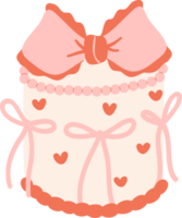 Coquette cake, vintage retro cake png