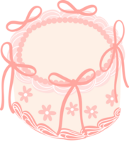 Coquette cake, vintage retro cake png