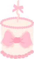 coquette gâteau, ancien rétro gâteau png