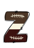 Unique Sports Themed American Football Alphabet Letters Doddle Style for Personal and Commercial Use - Customizable Doodle Patch Letters in Soft Yellow, Brown, and White Colors. png