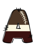 Unique Sports Themed American Football Alphabet Letters Doddle Style for Personal and Commercial Use - Customizable Doodle Patch Letters in Soft Yellow, Brown, and White Colors. png