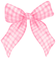 rosa gingham rosett vattenfärg png