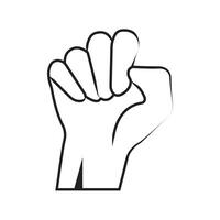 black defiant hand vector Illustrated