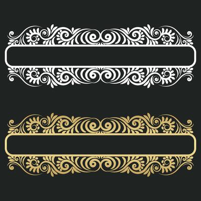 Vector vintage royal title border or text frame ornament elements, Luxury vintage Border wedding invitation card frame border