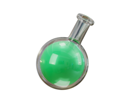 chemical glass flask icon 3d render png