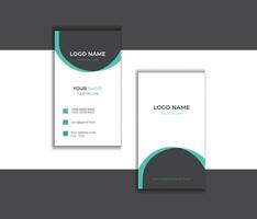 creative modern and simple vertical business card design template. vector