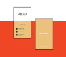 creative modern and simple vertical business card design template. vector