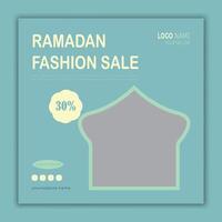 Ramadan fashion sale social media banner post template vector