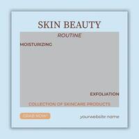 skin care product social media banner template vector