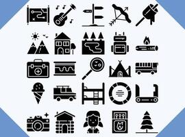 camping filled icon design vector