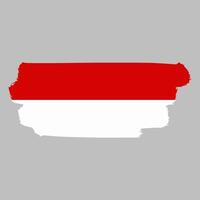 Flag of Indonesia. Vector illustration on a white background. Beautiful brush strokes. Abstract concept. Elements for design.